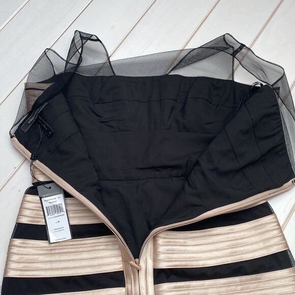 NWT BCBGMAXAZRIA Champagne Cocktail Ribbon Dress - Picture 10 of 16